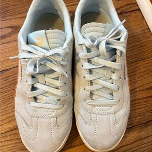 Puma Sky Blue Suede Lace-Up Sneakers